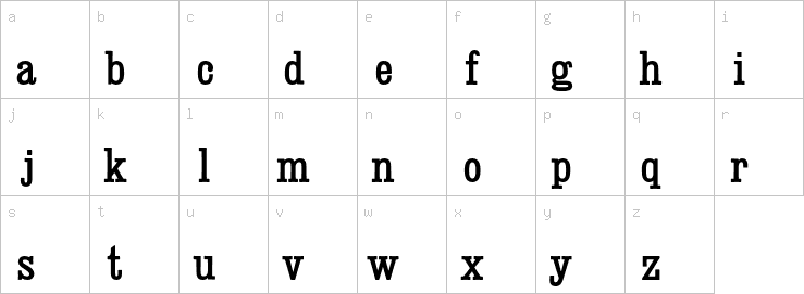 Lowercase characters