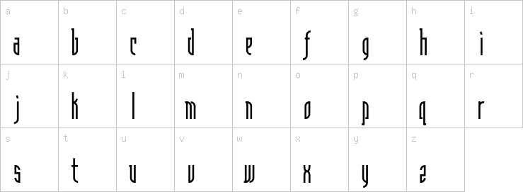 Lowercase characters