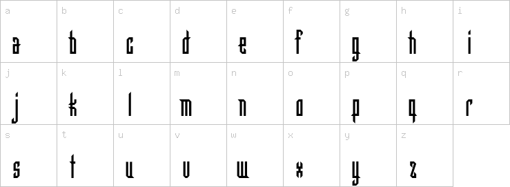 Lowercase characters