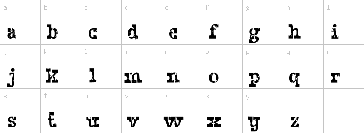 Lowercase characters