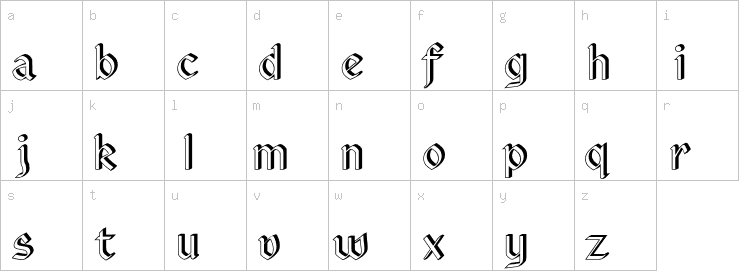 Lowercase characters