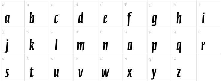 Lowercase characters