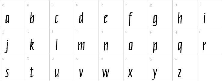 Lowercase characters