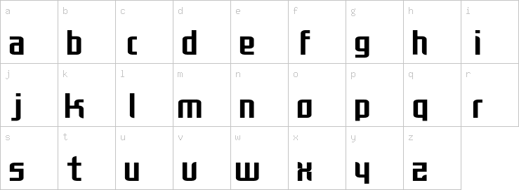 Lowercase characters