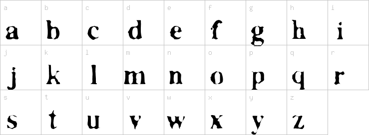 Lowercase characters