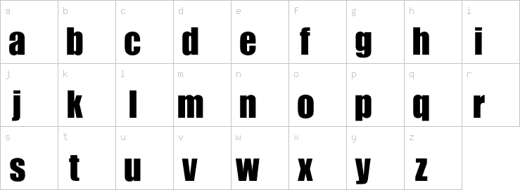 Lowercase characters