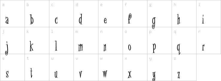 Lowercase characters