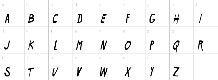 Lowercase characters