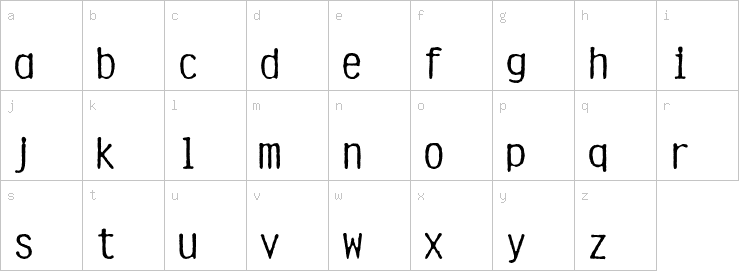 Lowercase characters