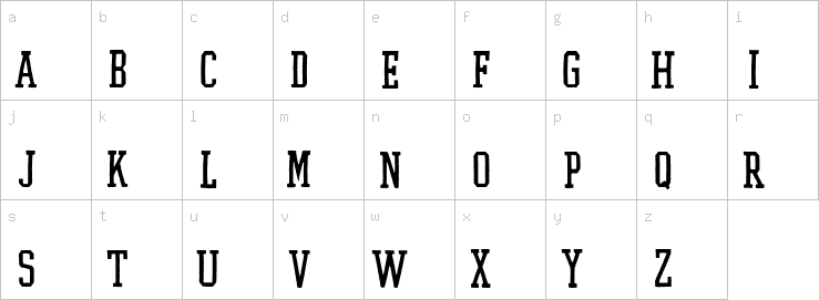 Lowercase characters