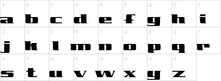 Lowercase characters