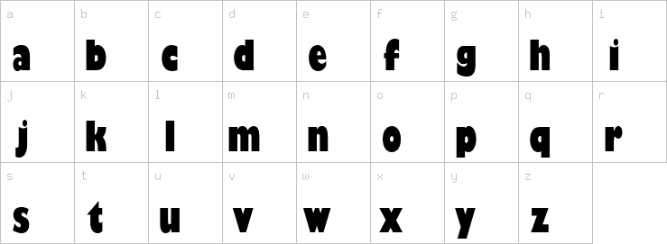 Lowercase characters