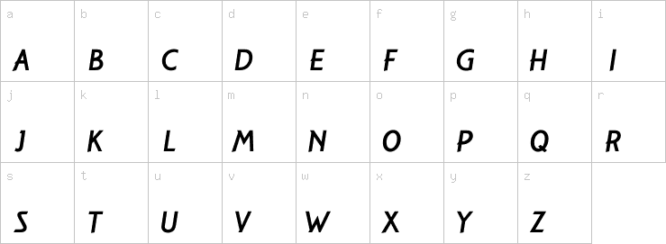 Lowercase characters