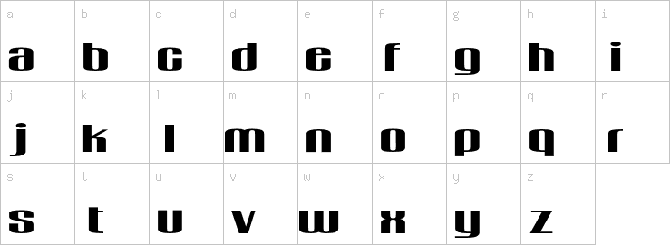 Lowercase characters