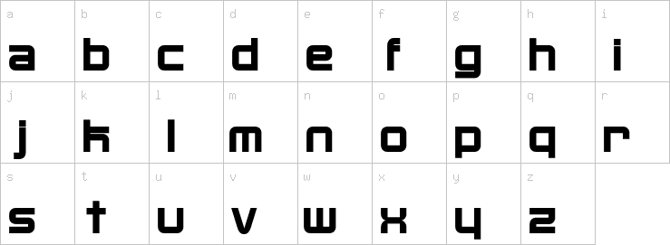 Lowercase characters