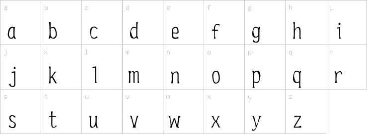 Lowercase characters