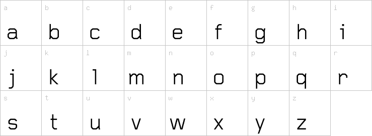 Lowercase characters