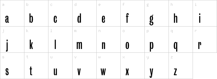 Lowercase characters