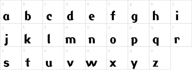 Lowercase characters