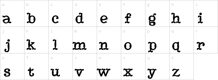 Lowercase characters