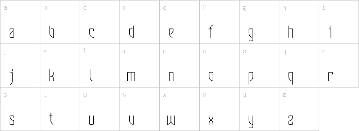 Lowercase characters