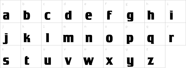 Lowercase characters