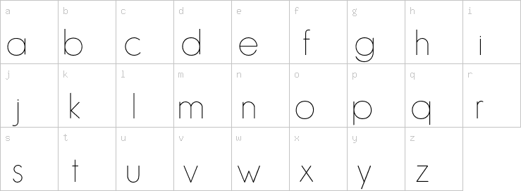 Lowercase characters