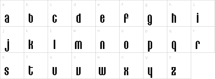 Lowercase characters