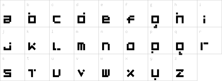 Lowercase characters