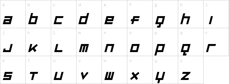 Lowercase characters