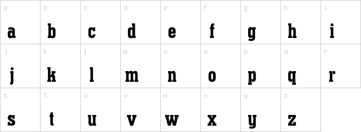 Lowercase characters