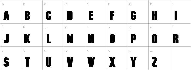 Lowercase characters