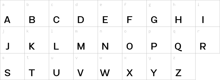 Lowercase characters