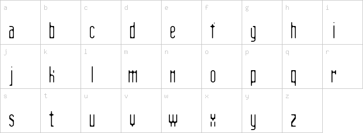 Lowercase characters