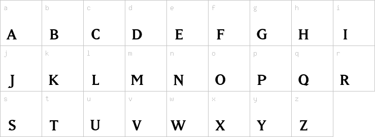 Lowercase characters