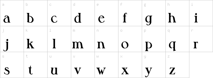 Lowercase characters