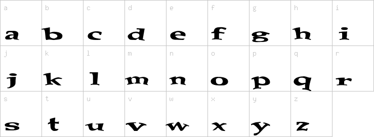 Lowercase characters