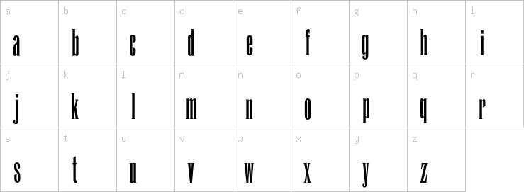 Lowercase characters