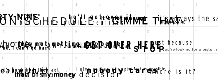 Lowercase characters