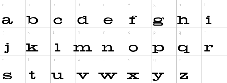 Lowercase characters