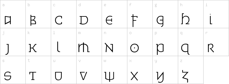 Lowercase characters