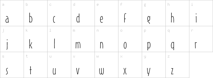 Lowercase characters