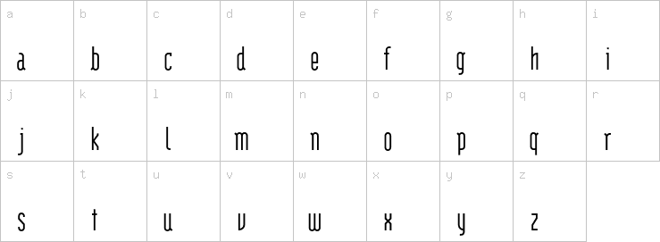 Lowercase characters