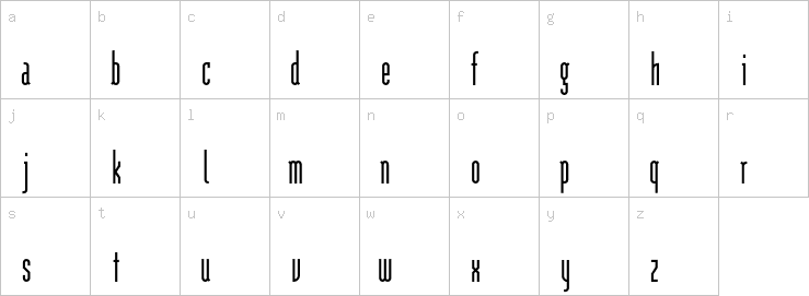 Lowercase characters