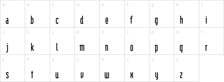 Lowercase characters