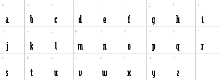 Lowercase characters