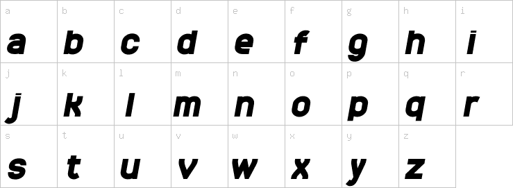 Lowercase characters