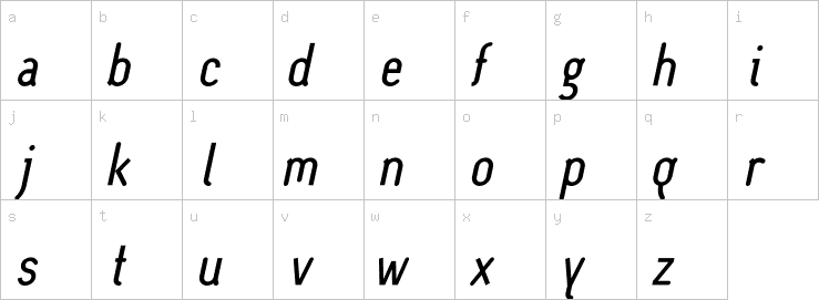 Lowercase characters