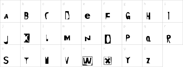 Lowercase characters