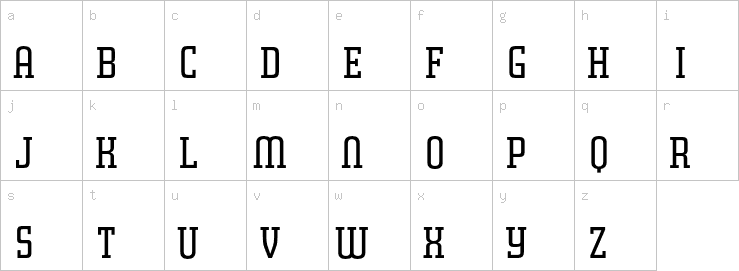 Lowercase characters